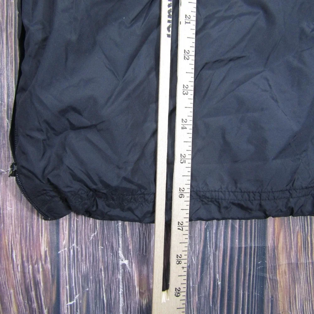 Adidas Jacket Mens‎ Large Black Quarter Zip Windbreaker York College Volleyball